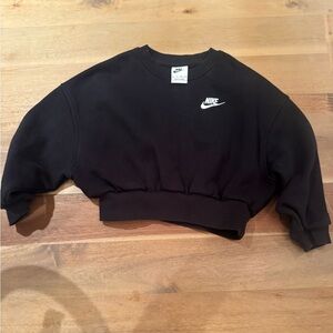 Nike Kids Black Cropped Sweatshirt